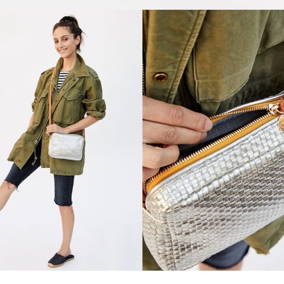 Clare V. Midi Sac - Silver Woven - Picture 2 of 11